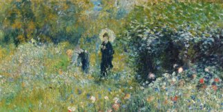 Pierre-Auguste Renoir. Mujer con sombrilla en un jardín, 1875. Óleo sobre lienzo. 54,5 x 65 cm. © Museo Nacional Thyssen-Bornemisza, Madrid