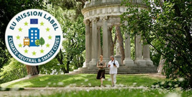 Parque de El Capricho Madrid. Madrid ostenta el Sello Misión de la UE a las ciudades climáticamente neutras e inteligentes en reconocimiento a su estrategia de sostenibilidad ambiental